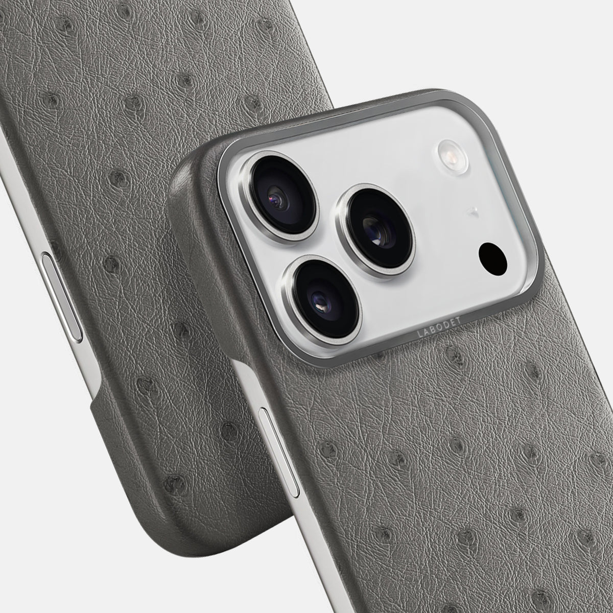 Classic Case For iPhone 17 Pro Max In Ostrich -6 | Grey-Steel