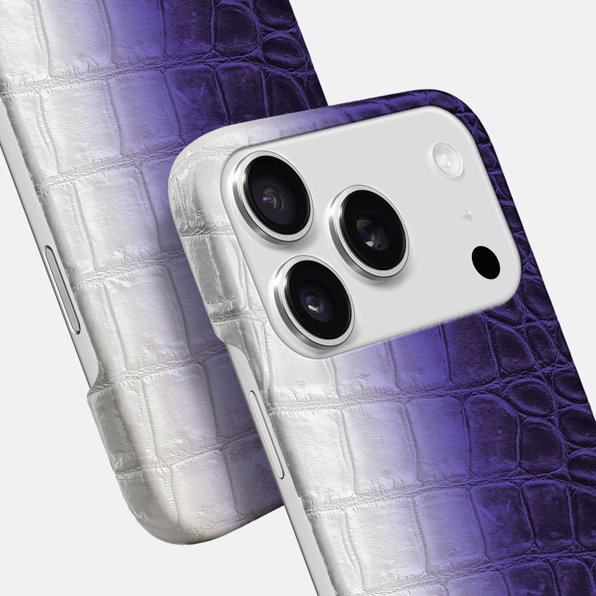 Slim Case For iPhone 18 Pro In Himalayan Crocodile -5 | Purple