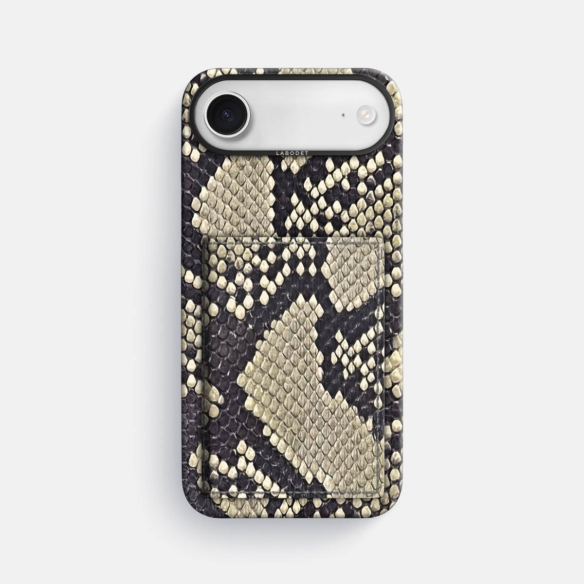 Bi-Fold Case For iPhone 17 Air In Deluxe Python -1 | Savannah-Black