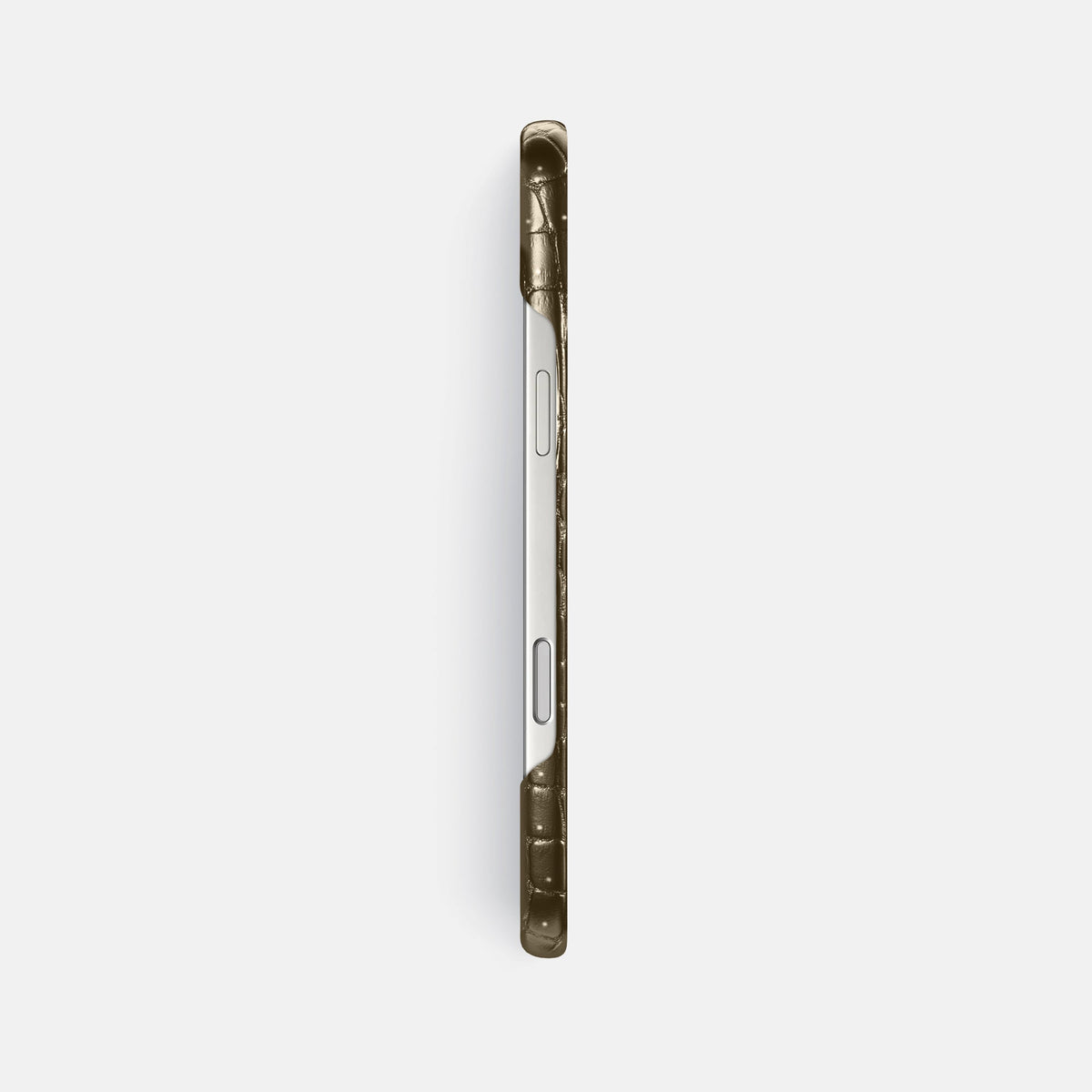 Slim Case For iPhone 18 Pro Max In Porosus Crocodile -3 | Bronze