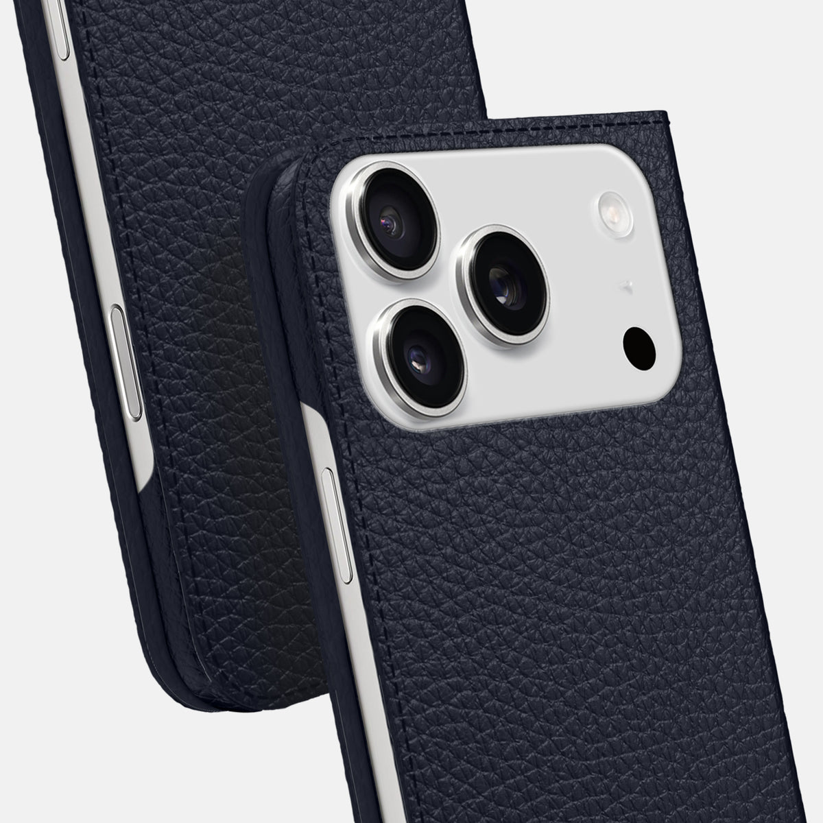 Folio Slim Case For iPhone 17 Pro In Calf -5 | Marine