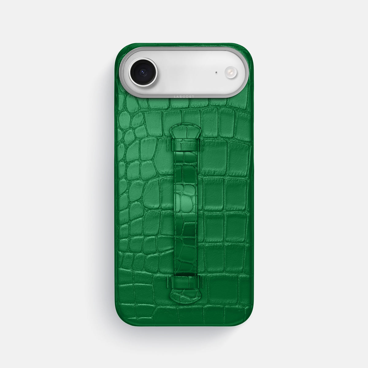 Center Handle For iPhone 17 Air In Alligator -2 | Forest-Green-Steel