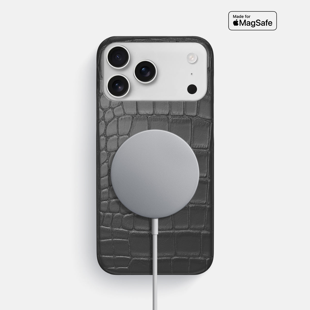 Slim Case For iPhone 17 Pro Max In Alligator -5 | Grey