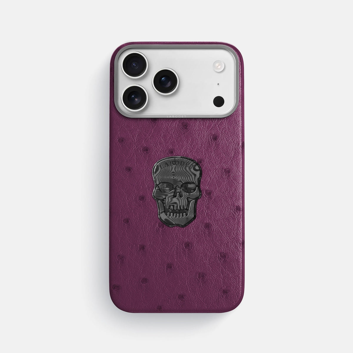 Classic Case With Carbon Skull For iPhone 18 Pro Max In Ostrich -1 | Purple-Steel