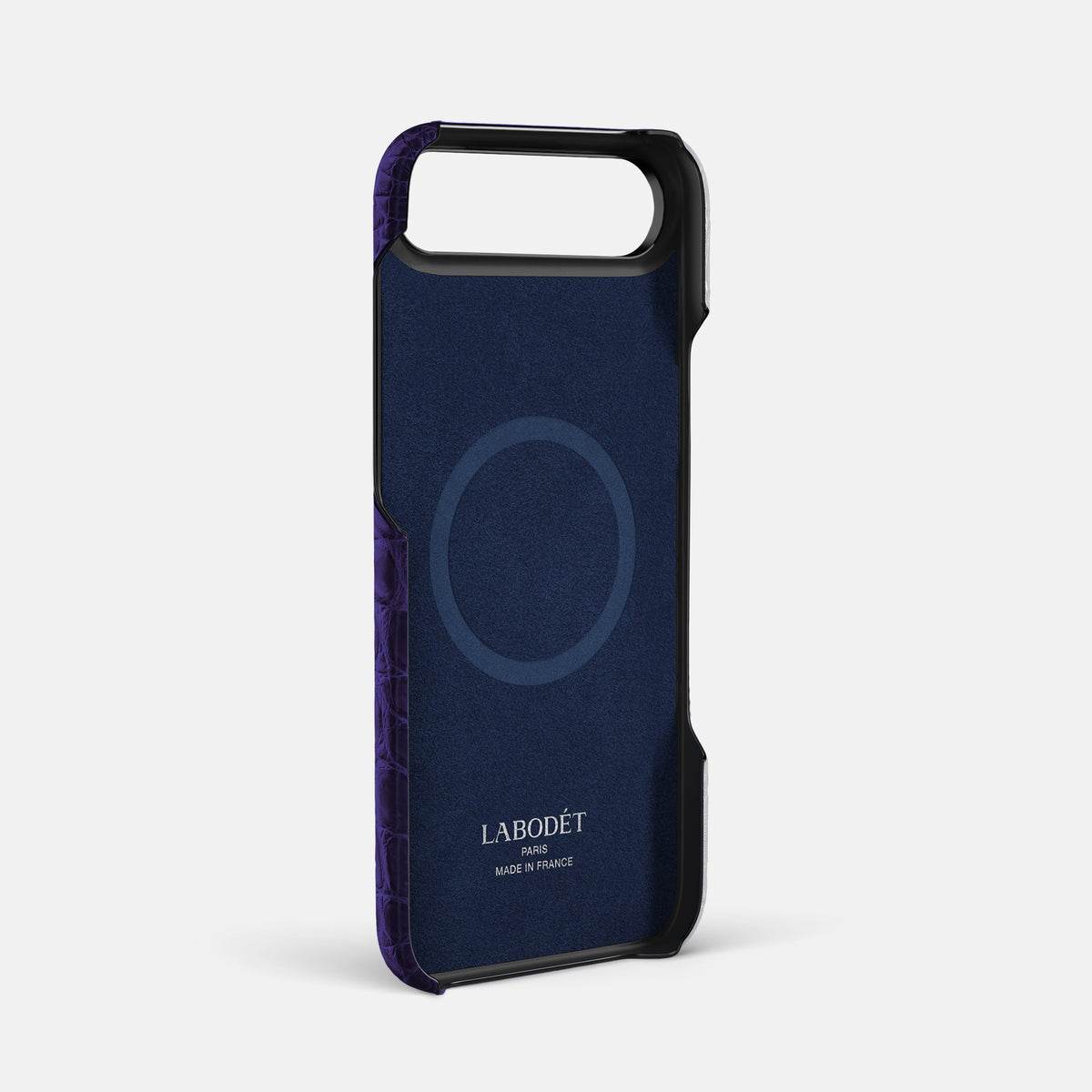 Center Handle For iPhone 17 Air In Himalayan Crocodile -4 | Purple-Black