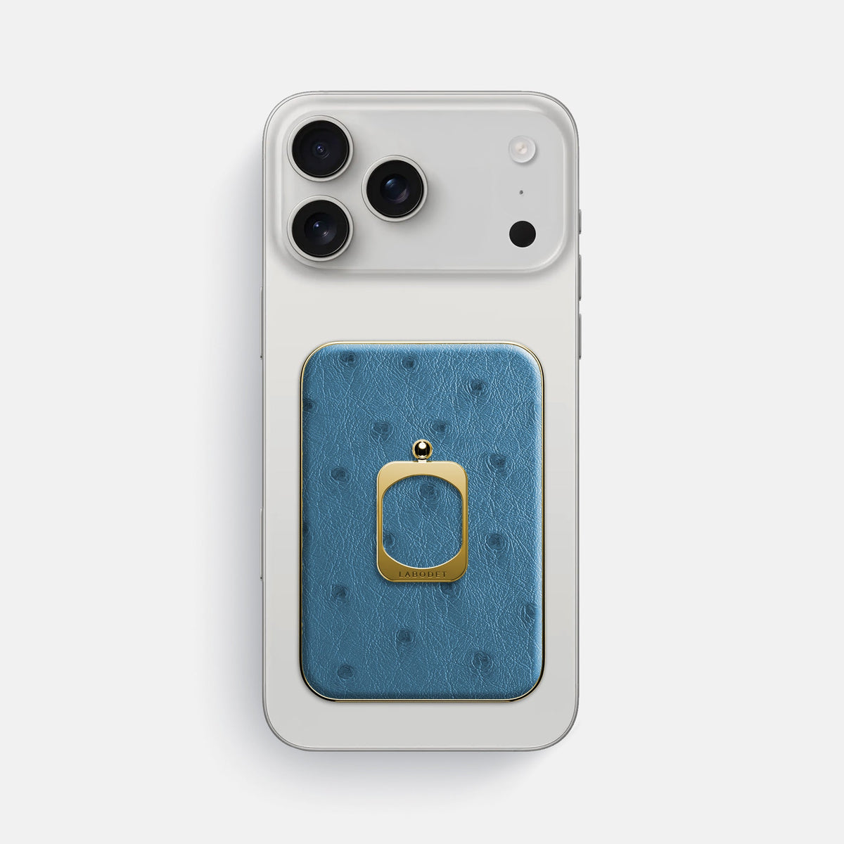 MagSafe Ring For iPhone 18 Pro Max In Ostrich -2 | Blue-Jeans-Gold