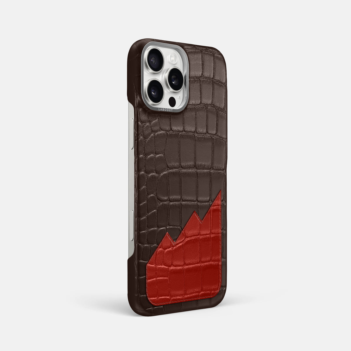 Classic Case With UpOnly For iPhone 16 Pro Max In Alligator -2 | Dark-Brown-Steel