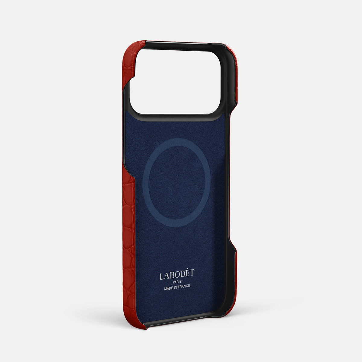 Slim Card Case For iPhone 17 Pro Max In Alligator -4 | Red