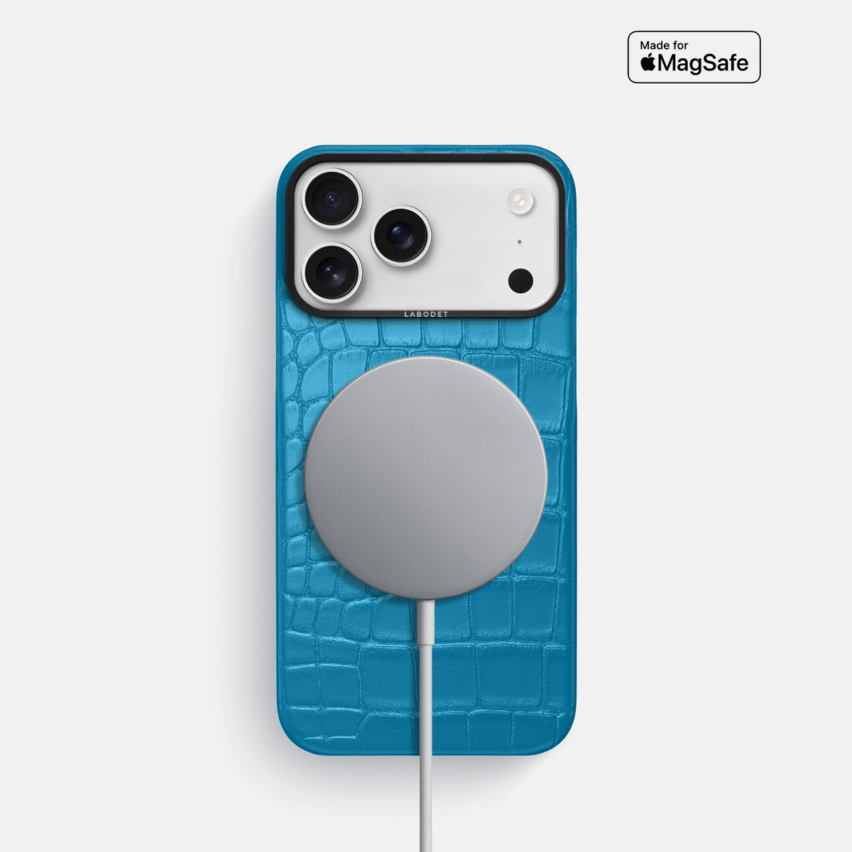 Classic Case For iPhone 17 Pro In Alligator -5 | Curaçao-Blue-Black