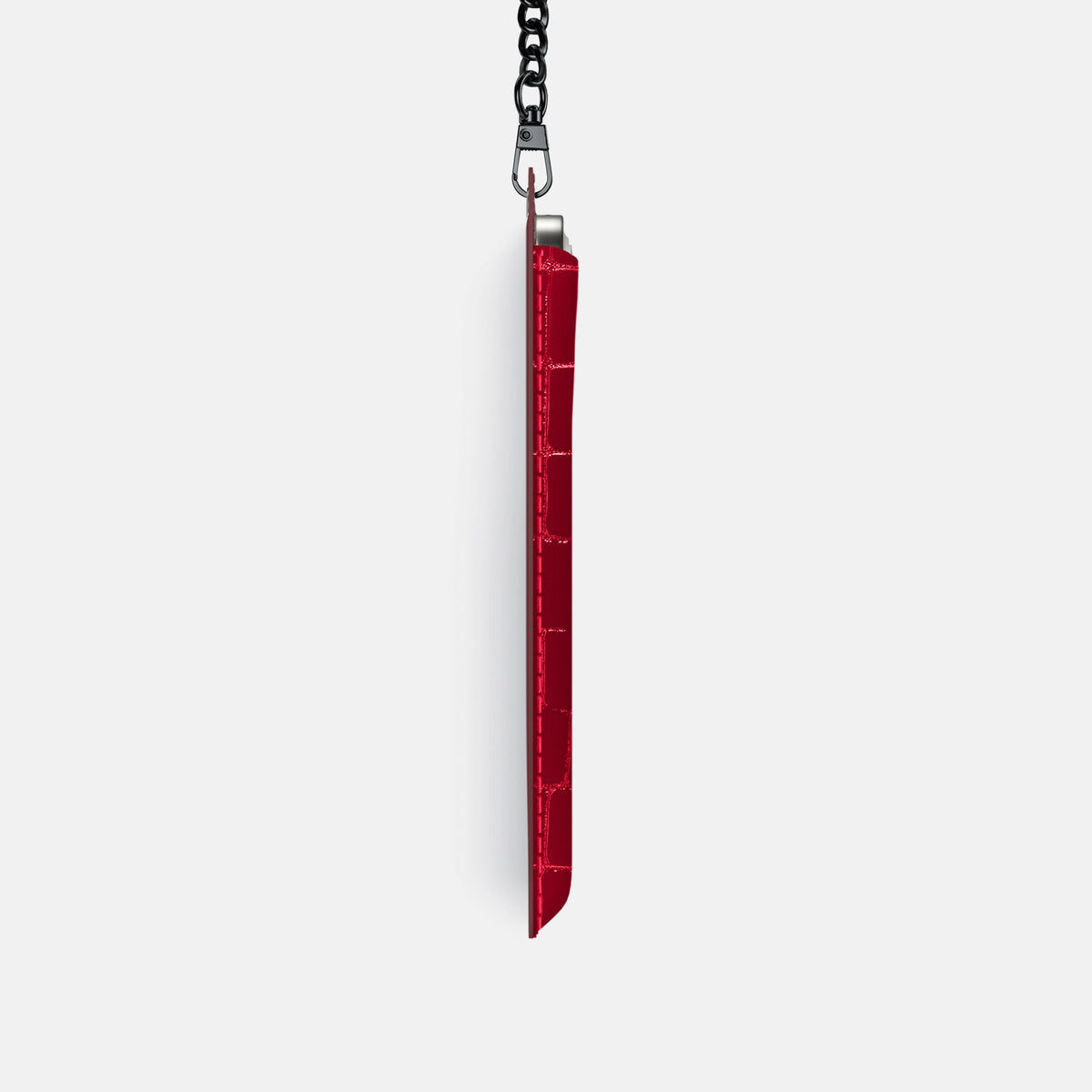 Crossbody Bag For iPhone 18 Pro In Shiny Alligator -4 | Cherry-Black