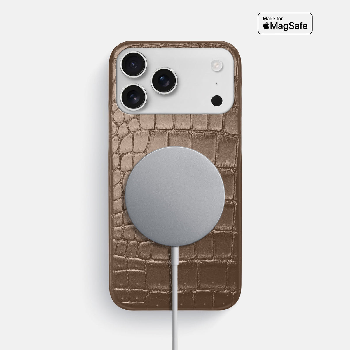 Slim Case For iPhone 18 Pro Max In Porosus Crocodile -5 | Fur-Brown