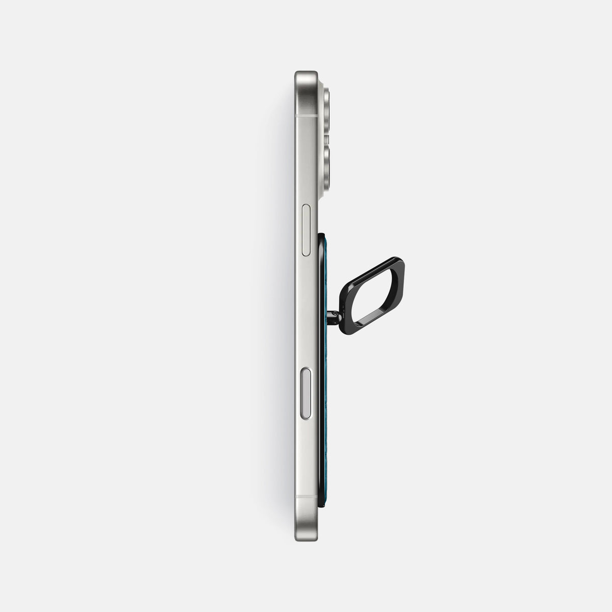 MagSafe Ring For iPhone 17 Pro Max In Porosus Crocodile -3 | Turquoise-Black