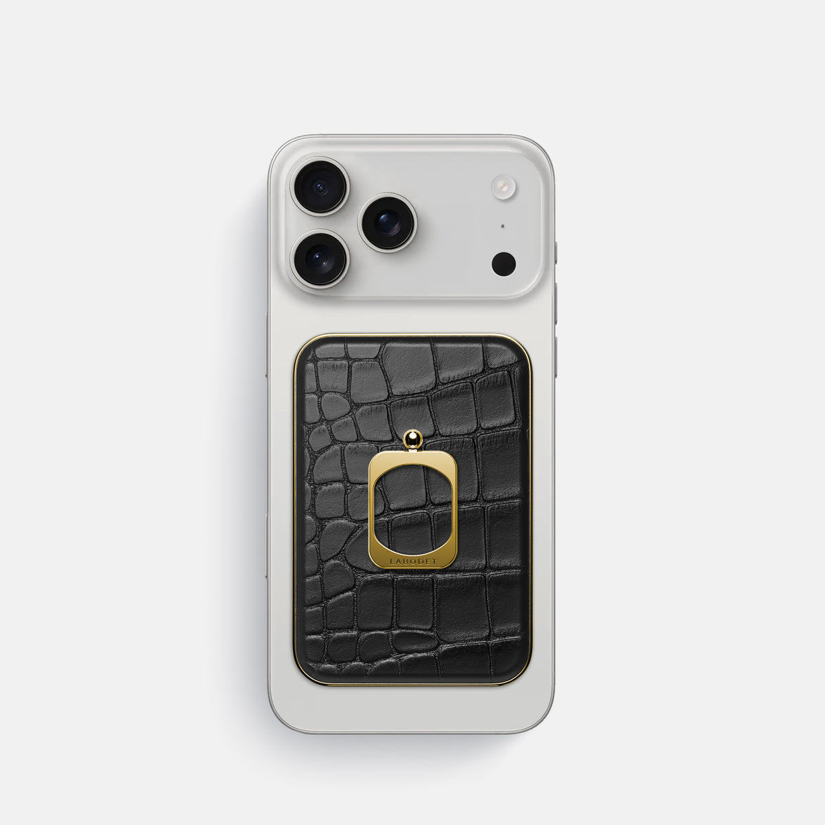 MagSafe Ring For iPhone 17 Pro In Alligator -1 | Black-Gold