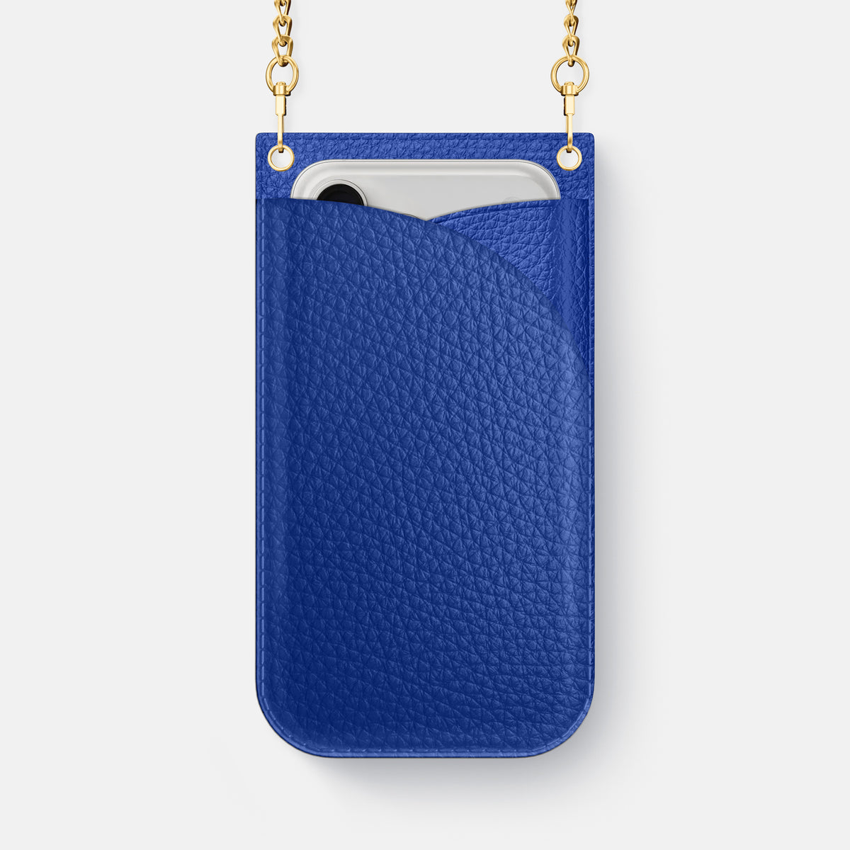 Crossbody Bag For iPhone 17 Pro Max In Calf -1 | Royal-Blue-Gold