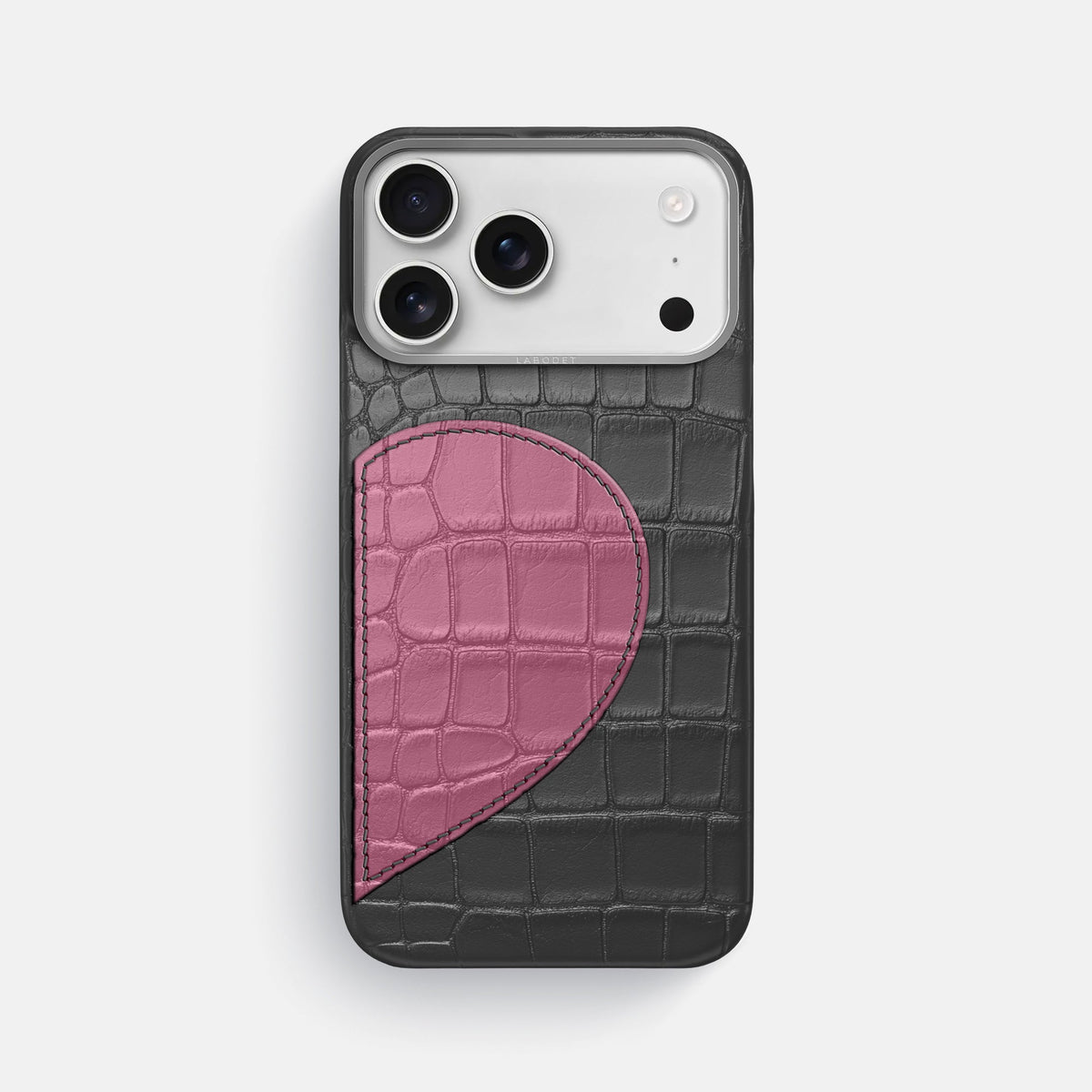 Classic Case With Half Heart - Right For iPhone 18 Pro Max In Alligator -1 | Grey-Steel