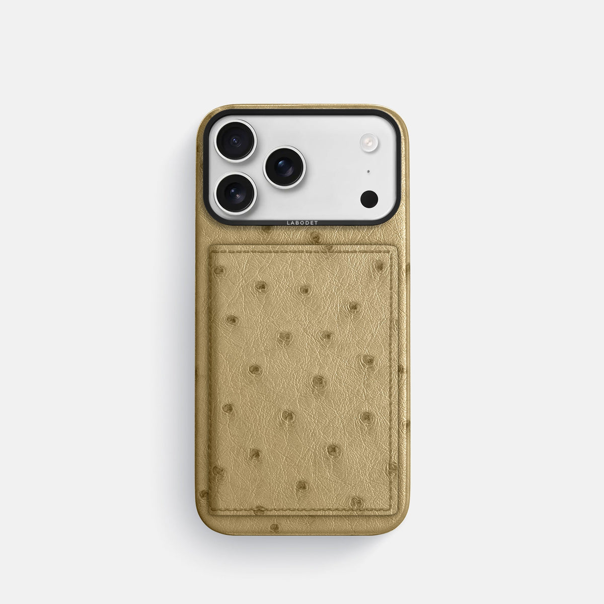 Bi-Fold Case For iPhone 18 Pro In Ostrich -1 | Desert-Sand-Black
