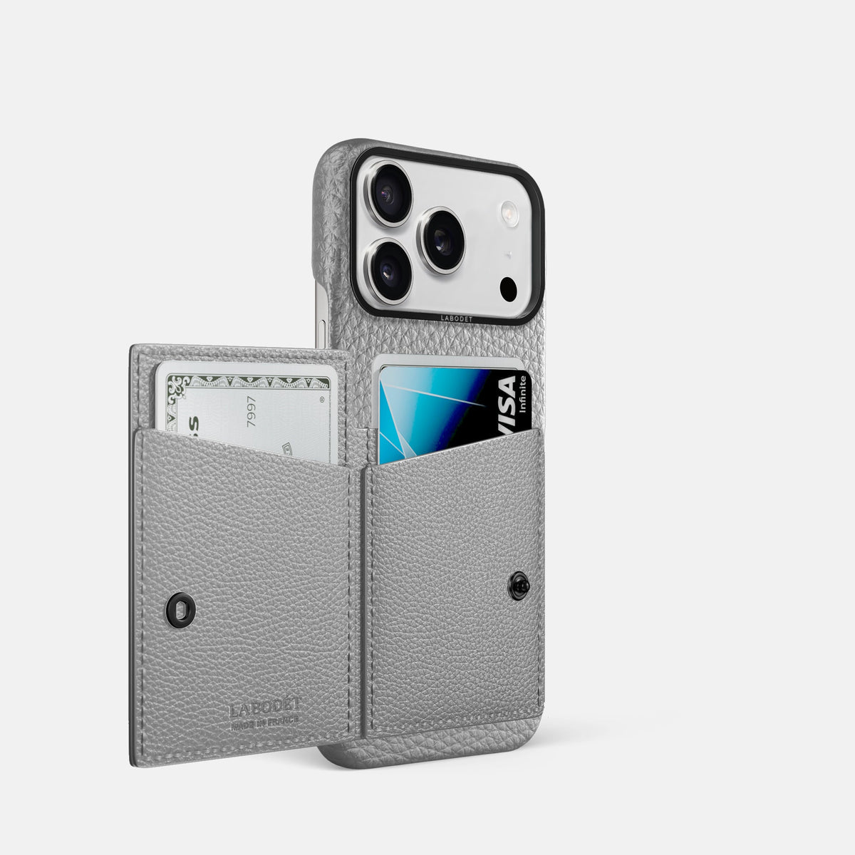 Bi-Fold Case For iPhone 18 Pro In Calf -2 | Nuage-Black
