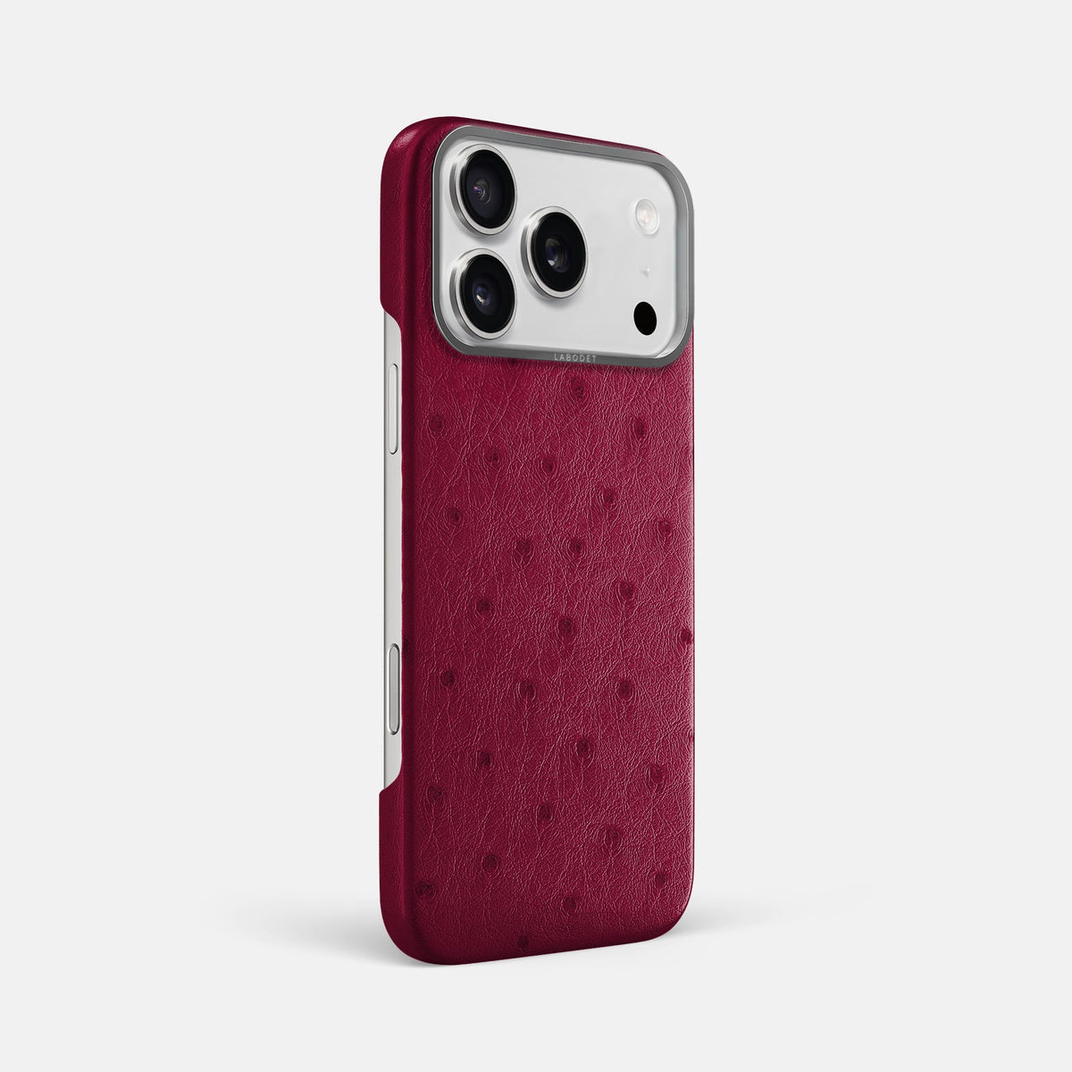 Classic Case For iPhone 18 Pro Max In Ostrich -2 | Bordeaux-Steel