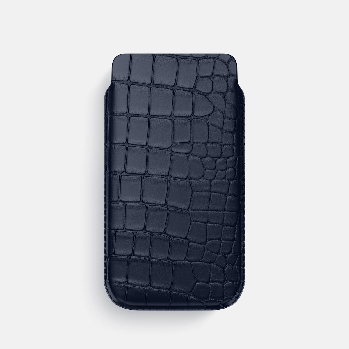 Pouch Case For iPhone 18 Pro In Alligator -1 | Navy-Blue