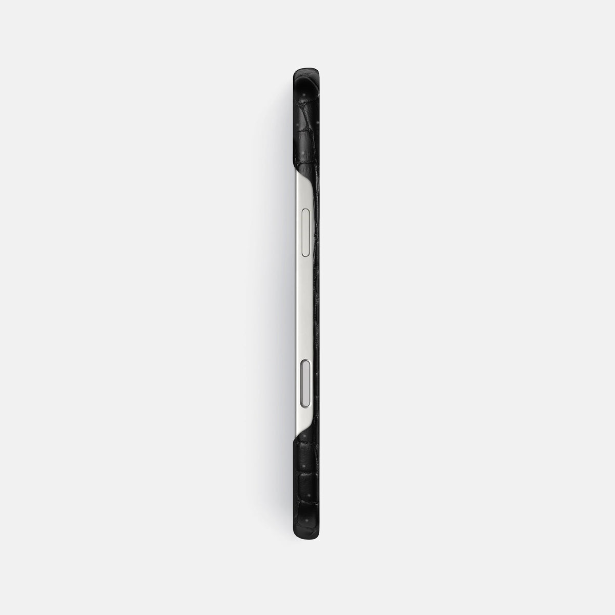 Slim Case For iPhone 18 Pro Max In Porosus Crocodile -3 | Black