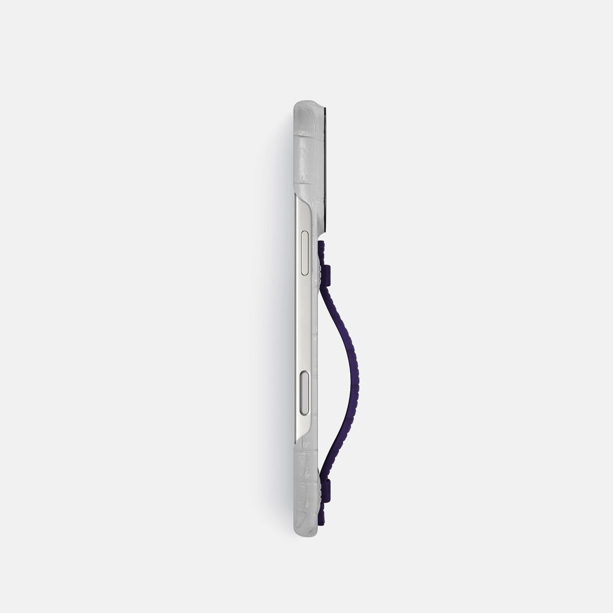 Center Handle For iPhone 17 Pro In Himalayan Crocodile -3 | Purple-Black