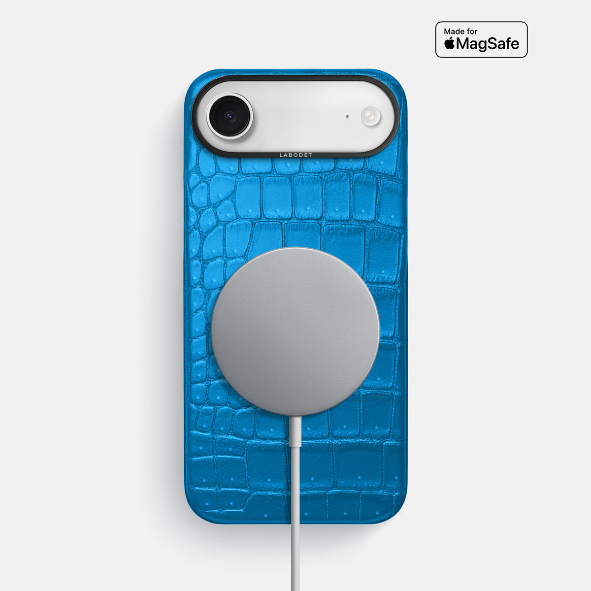 Classic Case For iPhone 17 Air In Porosus Crocodile -5 | Blue-Lagoon-Black