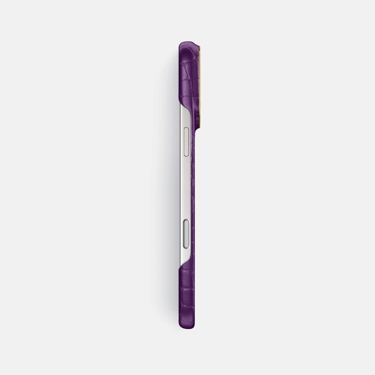Classic Case For iPhone 17 Pro Max In Alligator -3 | Purple-Gold