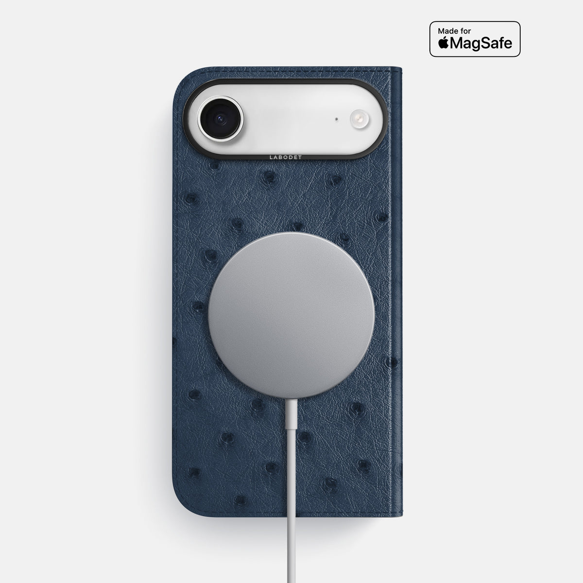 Folio Case For iPhone 17 Air In Ostrich -3 | Navy-Blue-Black