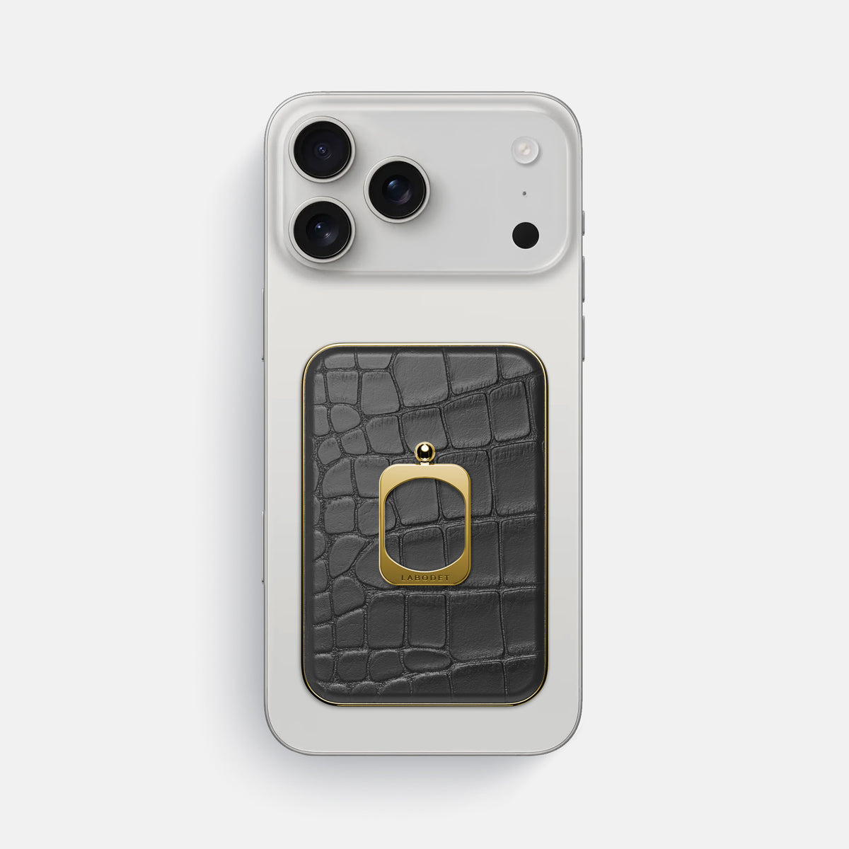 MagSafe Ring For iPhone 17 Pro Max In Alligator -1 | Grey-Gold
