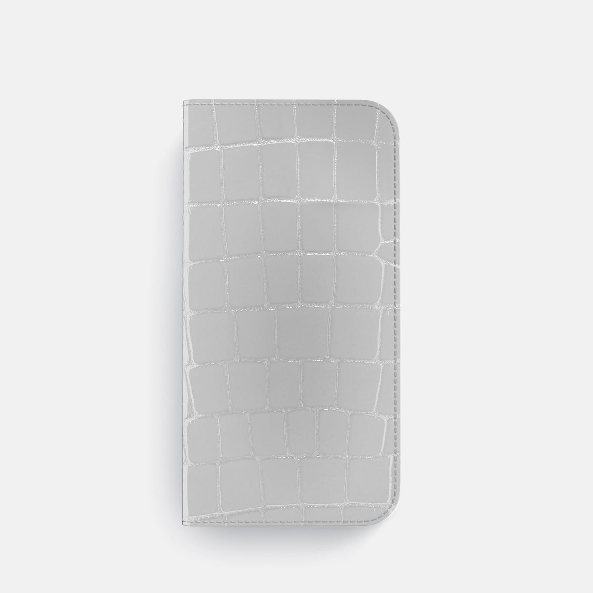 Folio Case For iPhone 18 Pro In Shiny Alligator -4 | White-Black