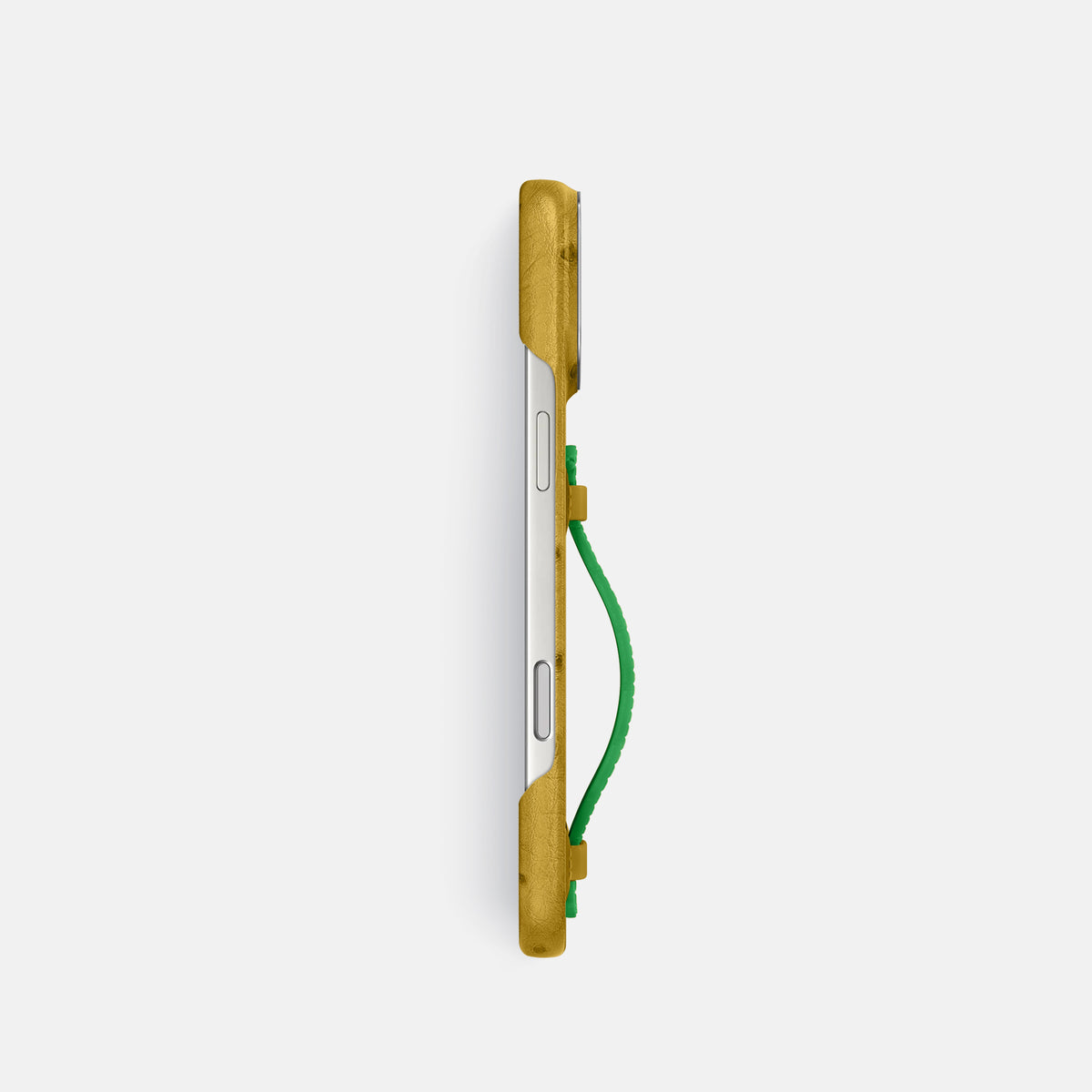 Center Handle Coloré For iPhone 17 Pro In Ostrich -2 | Gold-Steel