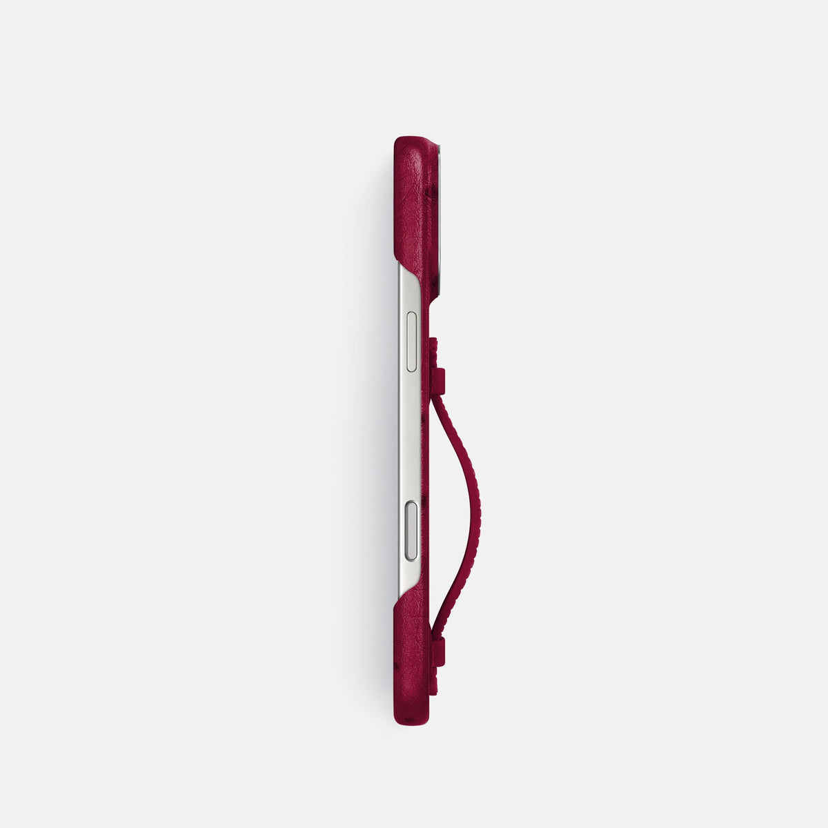 Center Handle For iPhone 18 Pro In Ostrich -2 | Bordeaux-Steel