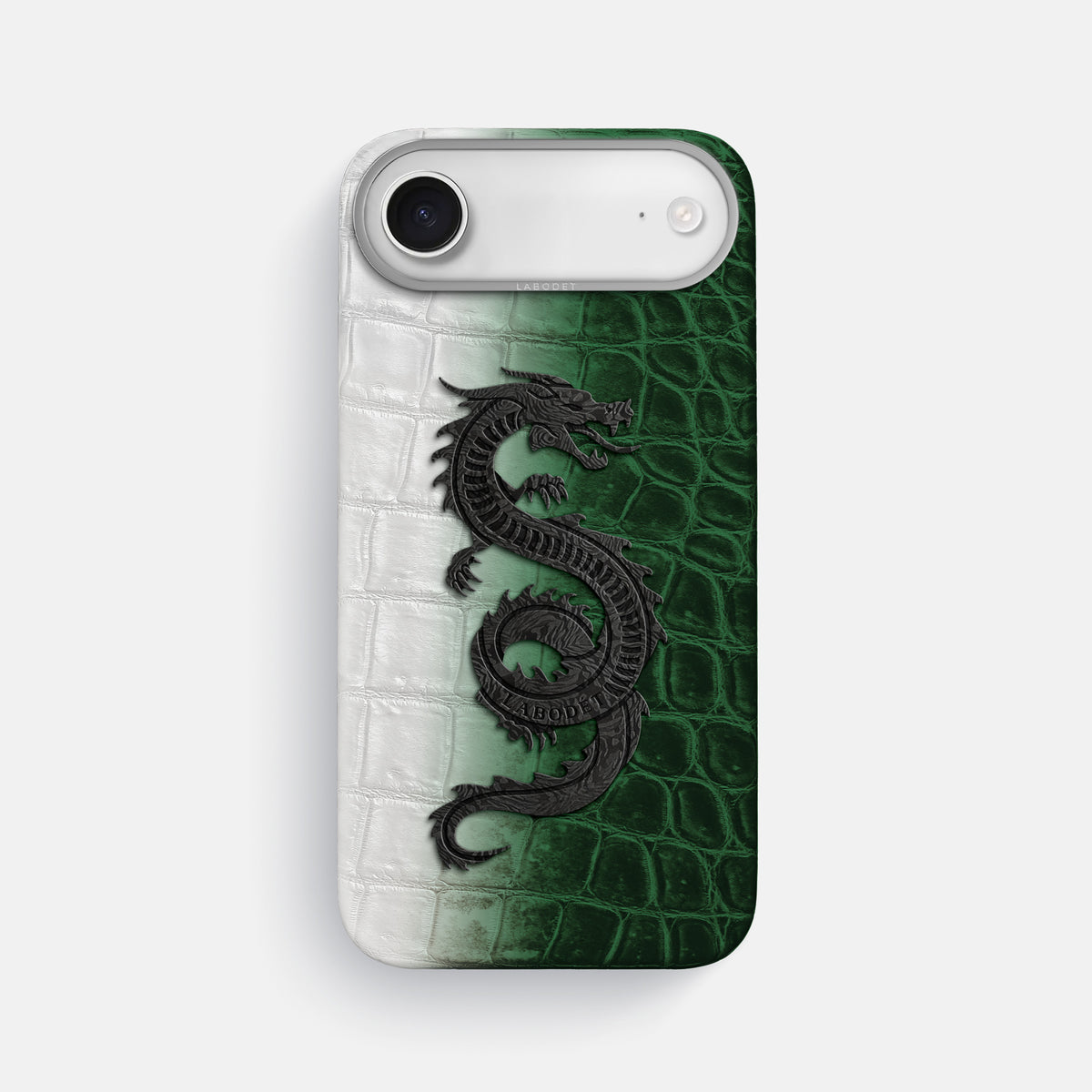 Classic Case With Carbon Dragon For iPhone 17 Air In Himalayan Crocodile -1 | Green-Steel