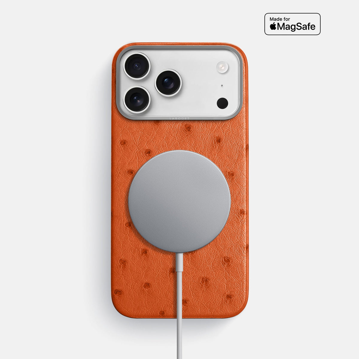 Classic Case For iPhone 18 Pro Max In Ostrich -5 | Orange-Steel