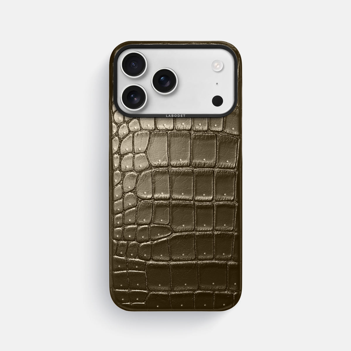 Classic Case For iPhone 17 Pro Max In Porosus Crocodile -1 | Bronze-Black