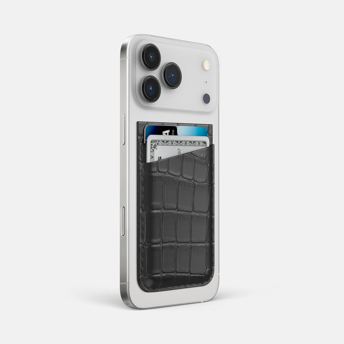 MagSafe Wallet For iPhone 18 Pro Max In Alligator -2 | Grey