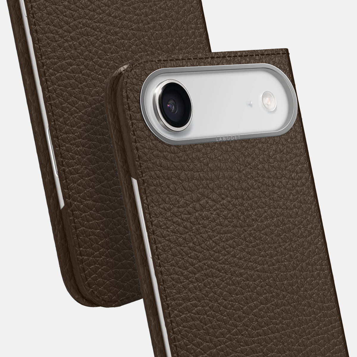 Folio Case For iPhone 17 Air In Calf -5 | Dark-Brown-Steel