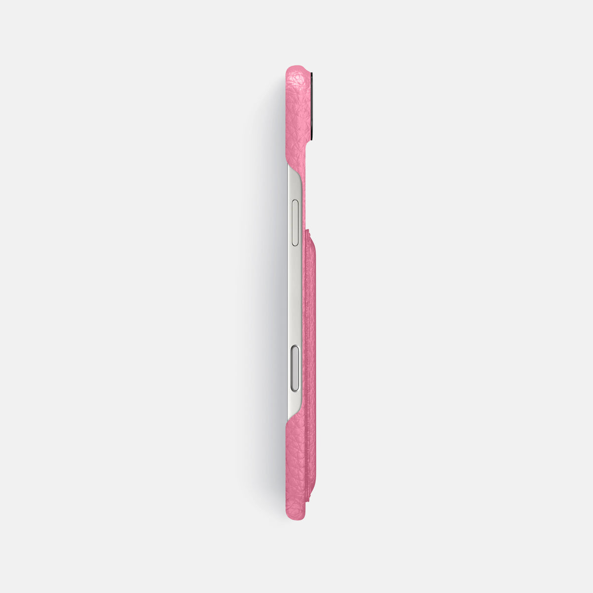 Double Card Case For iPhone 17 Air In Calf -3 | Pink-Black