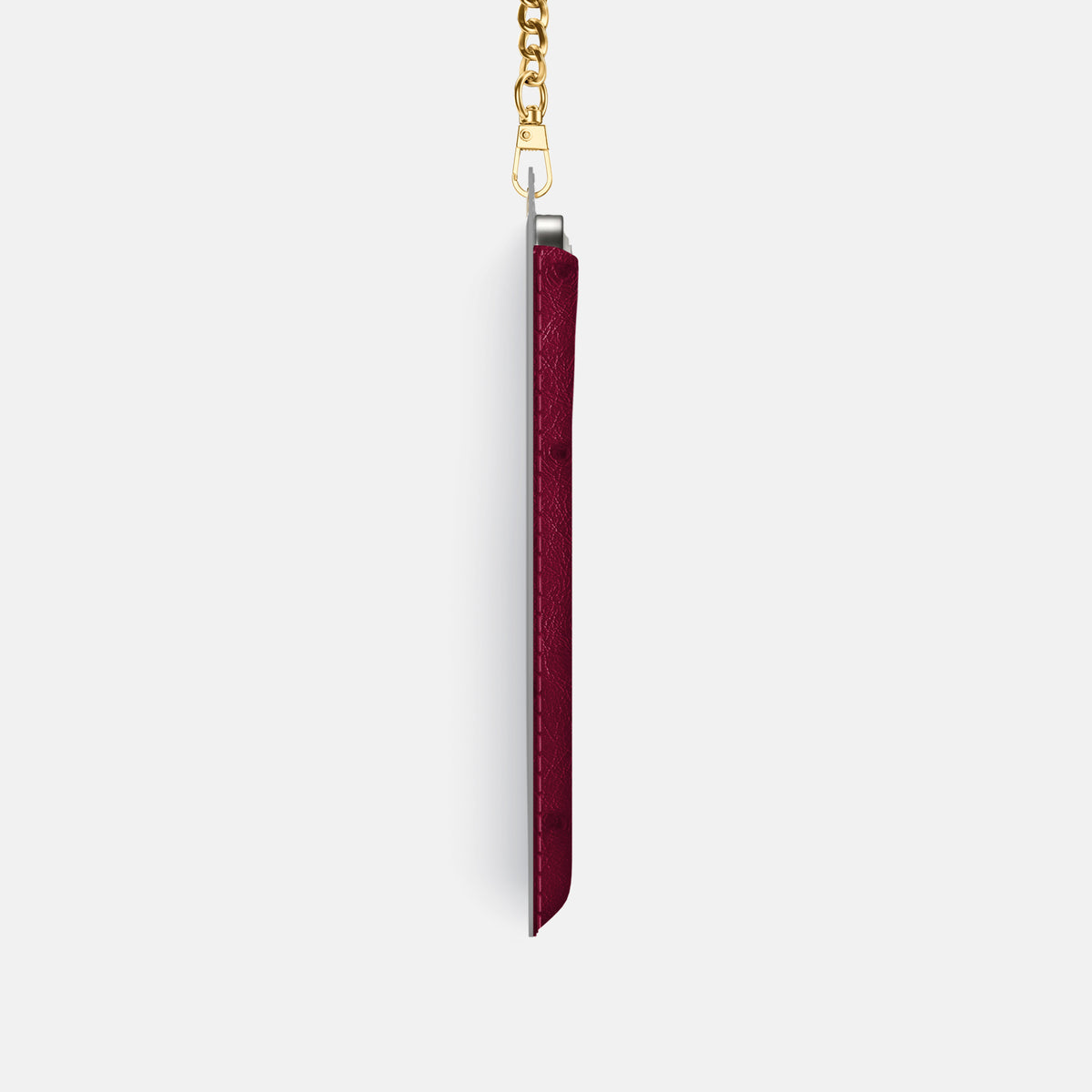 Crossbody Bag For iPhone 17 Pro In Ostrich -4 | Bordeaux-Gold