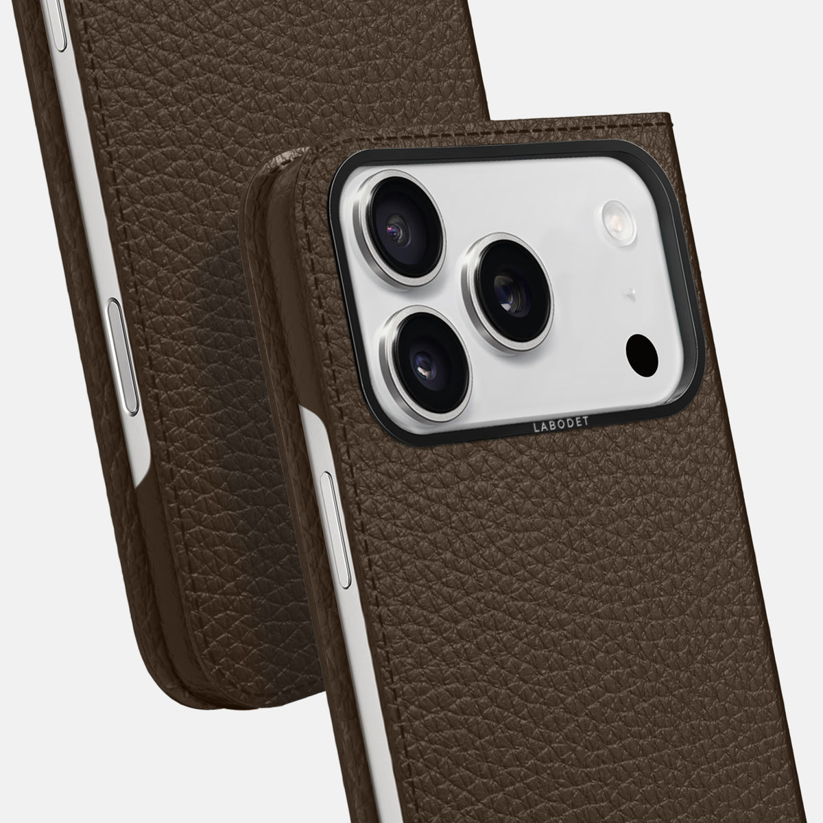 Folio Case For iPhone 17 Pro In Calf -5 | Dark-Brown-Black