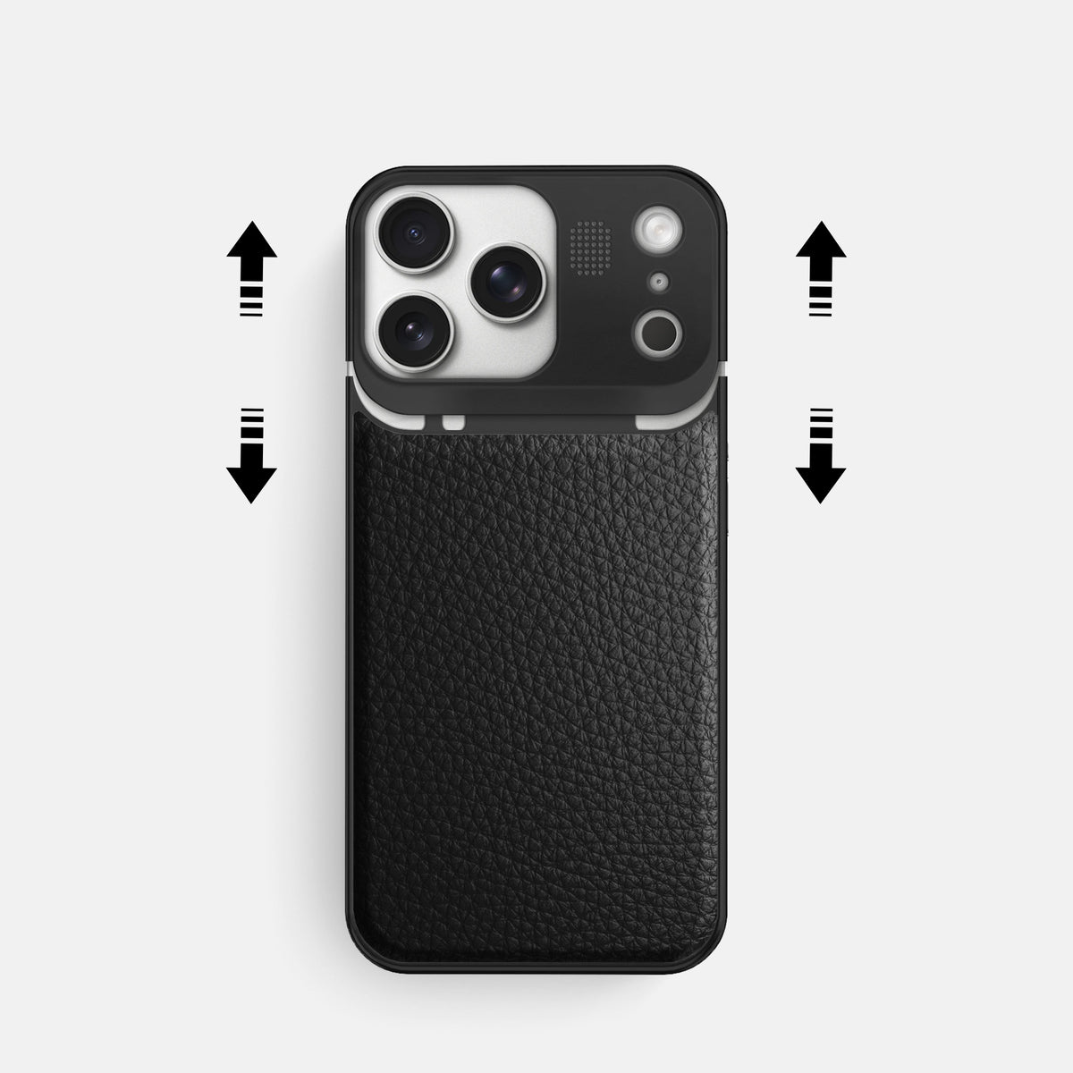 Metal Case For iPhone 17 Pro In Calf -2 | Black-Black