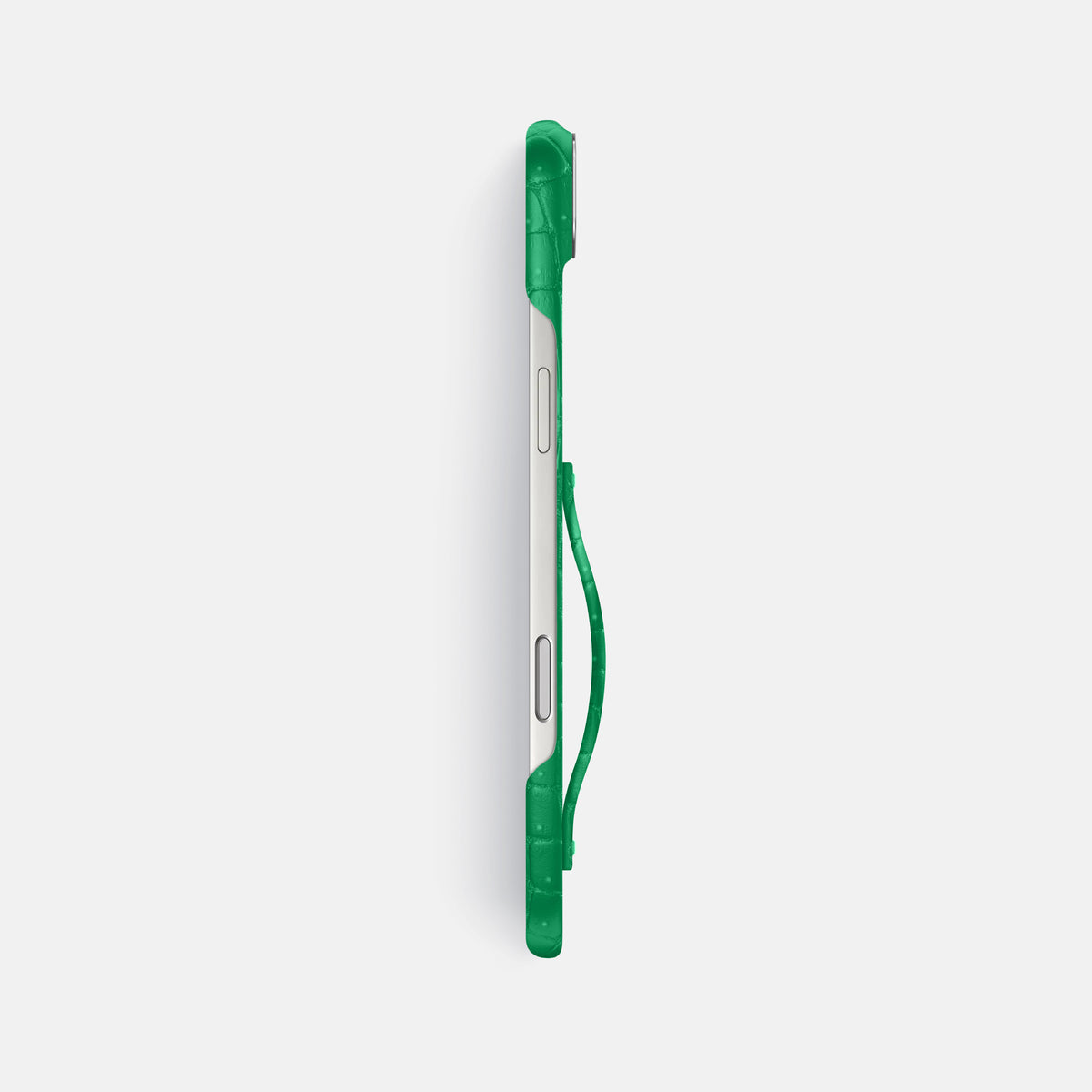 Finger Case For iPhone 17 Air In Porosus Crocodile -3 | Cactus-Green-Steel