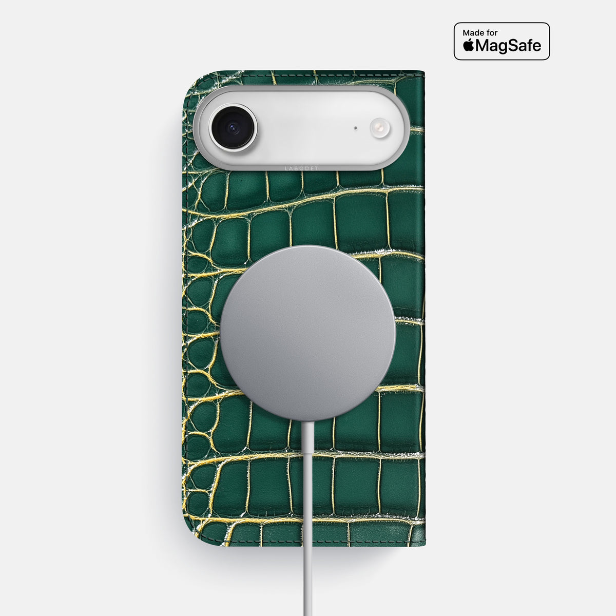 Folio Case For iPhone 17 Air In Patina Alligator -3 | Cambridge-Steel