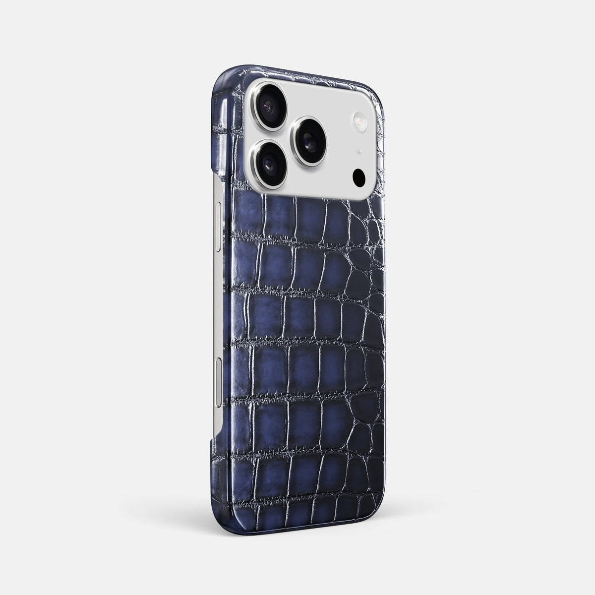 Slim Case For iPhone 18 Pro Max In Patina Alligator -2 | Havana-Blue