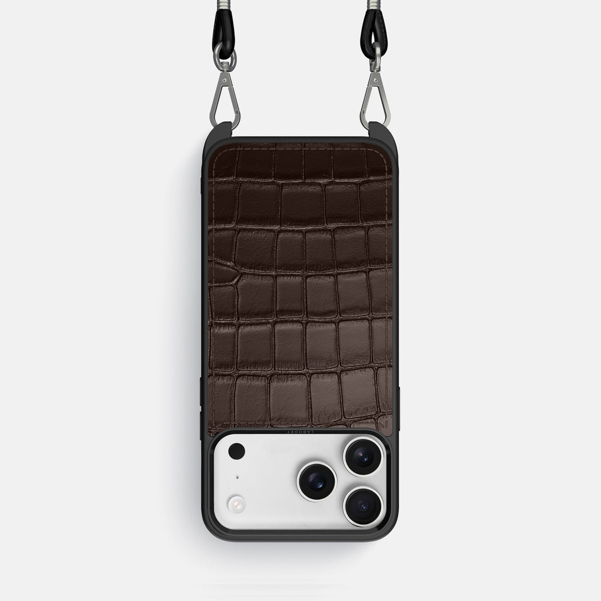 Crossbody Sport Case For iPhone 18 Pro In Alligator -1 | Dark-Brown