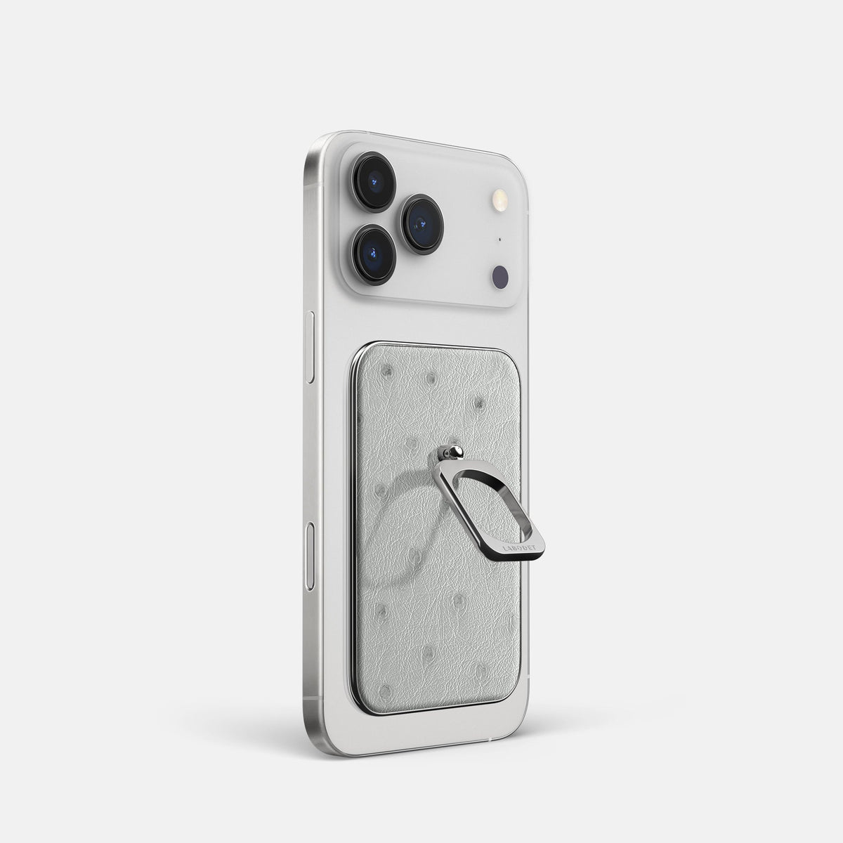 MagSafe Ring For iPhone 18 Pro In Ostrich -1 | White-Steel