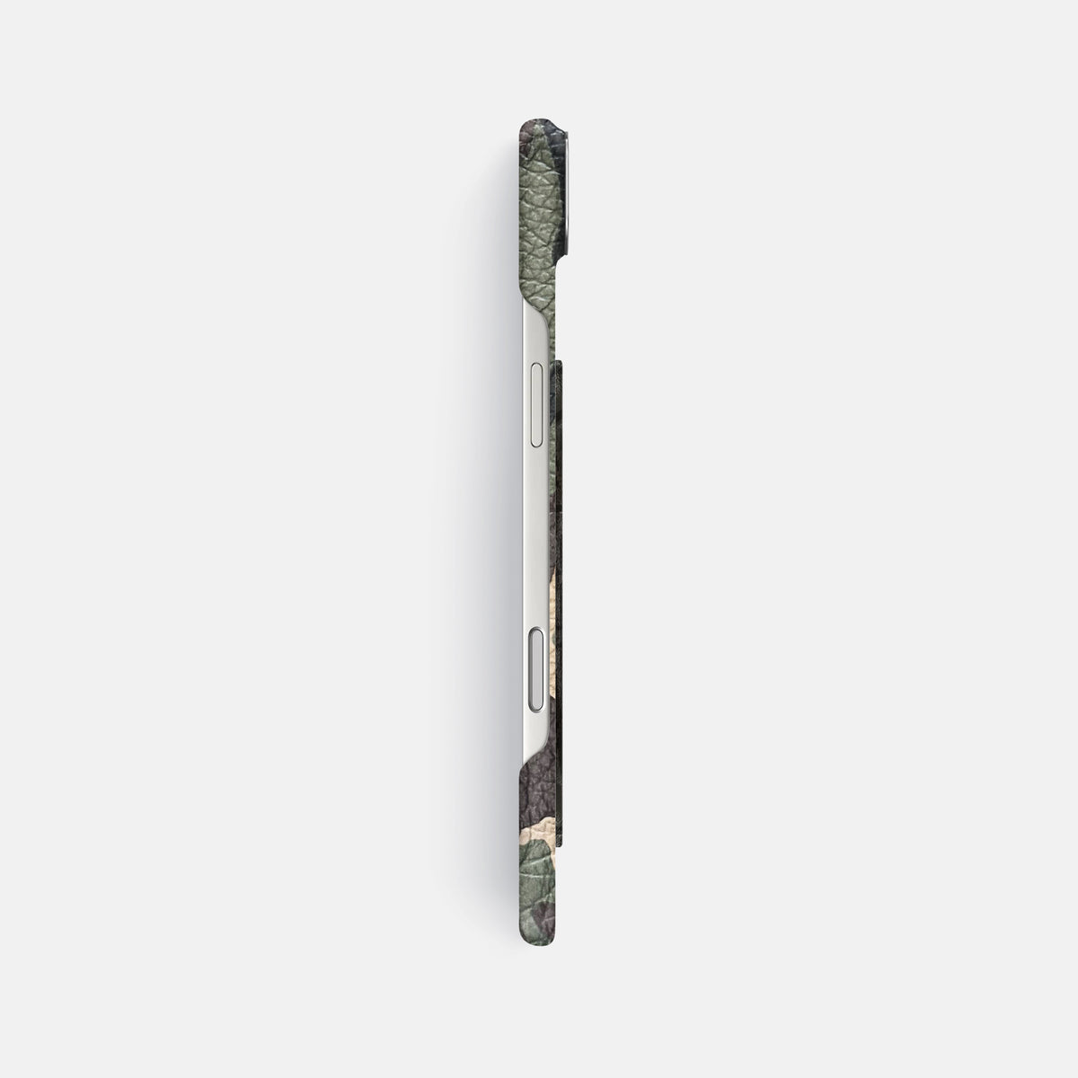 Classic Case With Carbon Dragon For iPhone 17 Air In Calf -3 | Camouflage-Steel