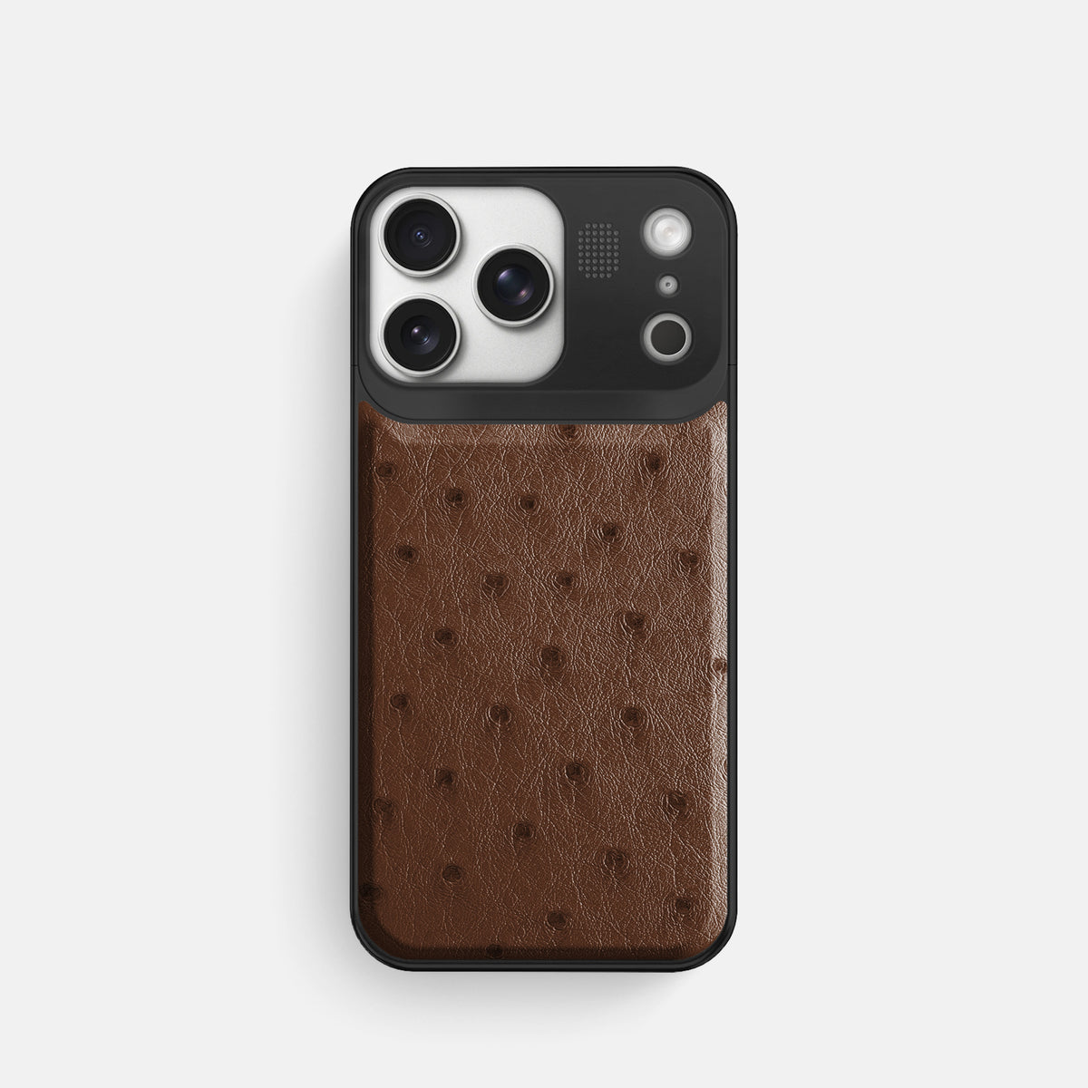 Metal Case For iPhone 17 Pro In Ostrich -1 | Chocolate-Black