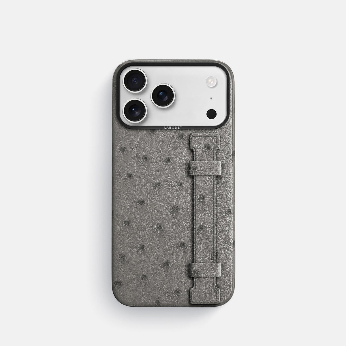 Handle Case For iPhone 18 Pro In Ostrich -1 | Grey-Black