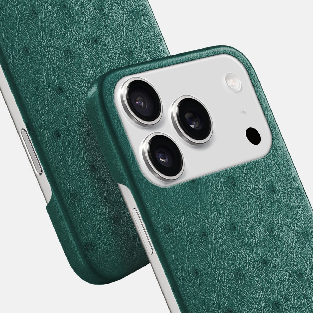 Slim Case For iPhone 18 Pro Max In Ostrich -6 | Forest-Green